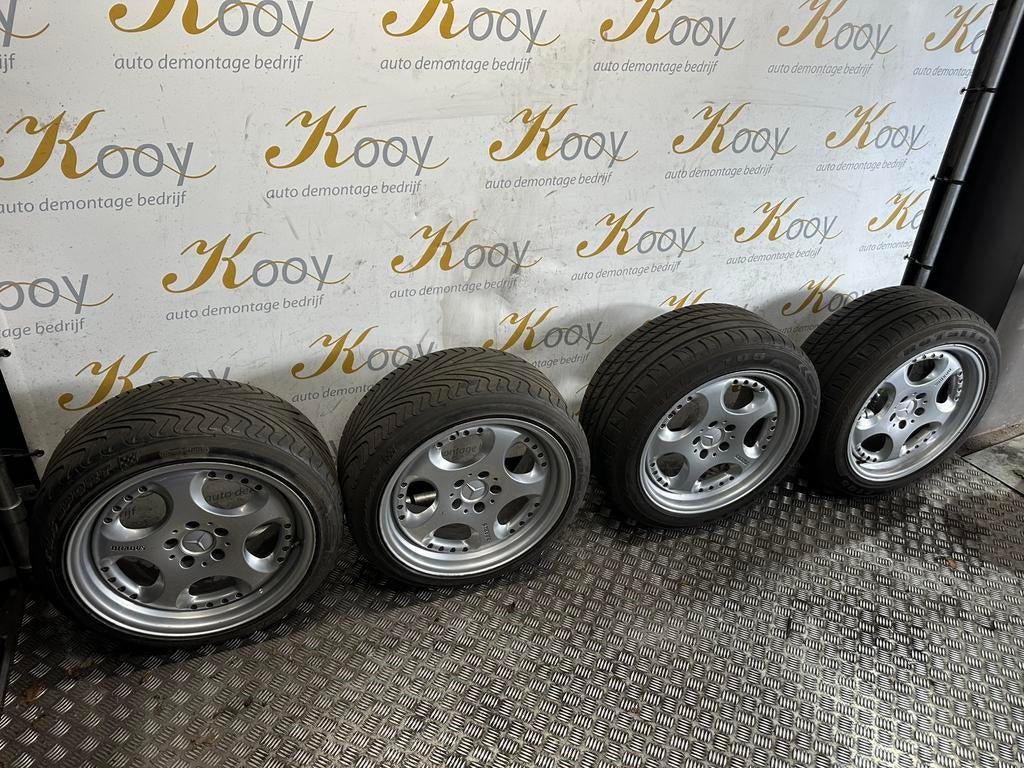 Set brabus 9031 monoblock wielen mercedes 18 inch, Ophalen, 18 inch, 245 mm, Banden en Velgen