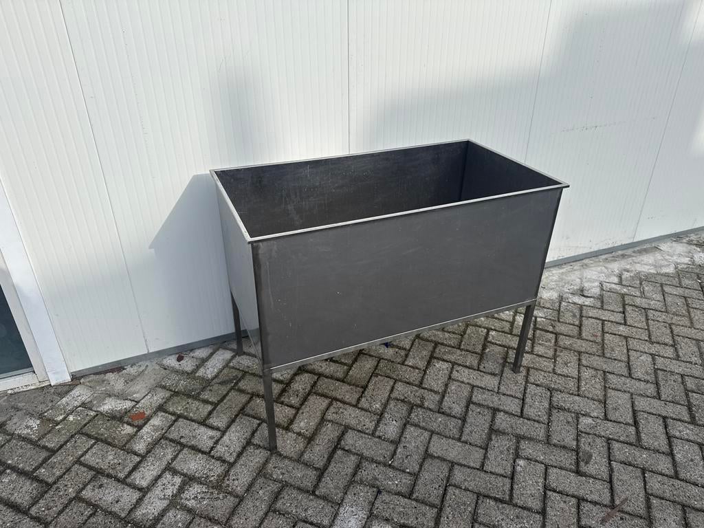 Rvs groot spoelbak horeca groot keuken lekbak diepe ijsbak, Ophalen, Zo goed als nieuw
