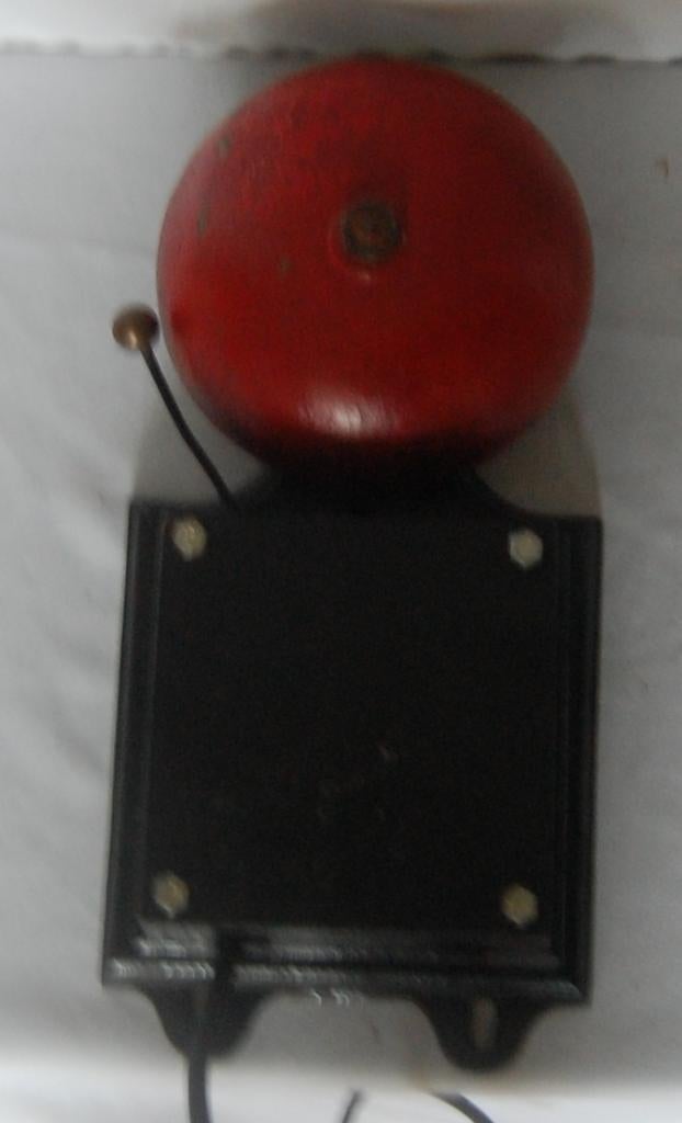 Oud smeedijzeren brandalarm, deurbel, heel decoratief!, Antiek en Kunst, Ophalen of Verzenden