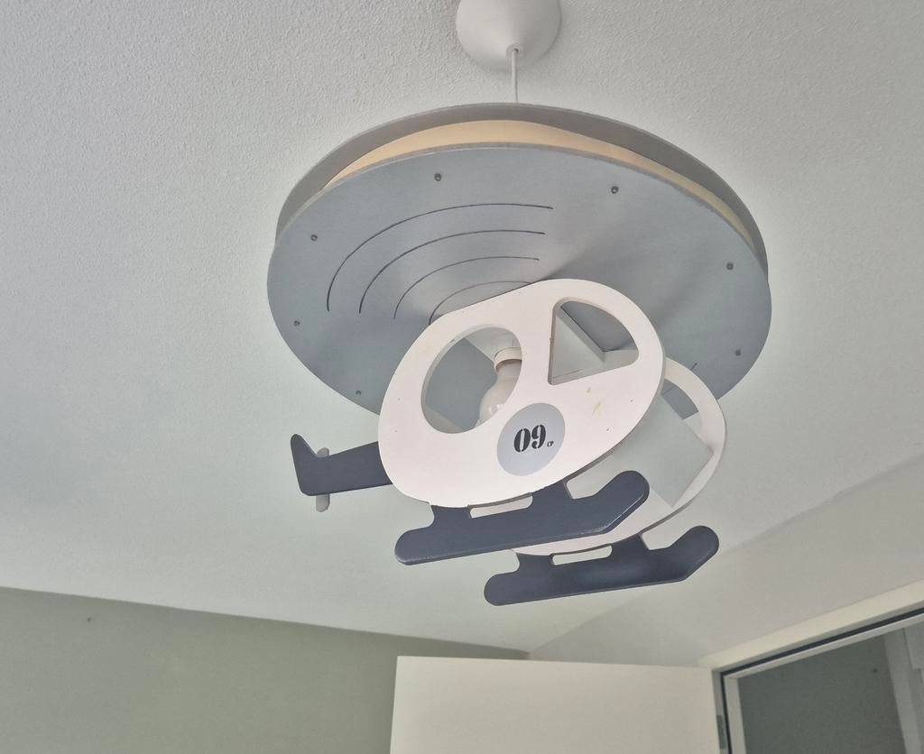 Helikopter Lamp Kinderkamer - Goede Staat, Ophalen, Zo goed als nieuw, Hout, Minder dan 50 cm
