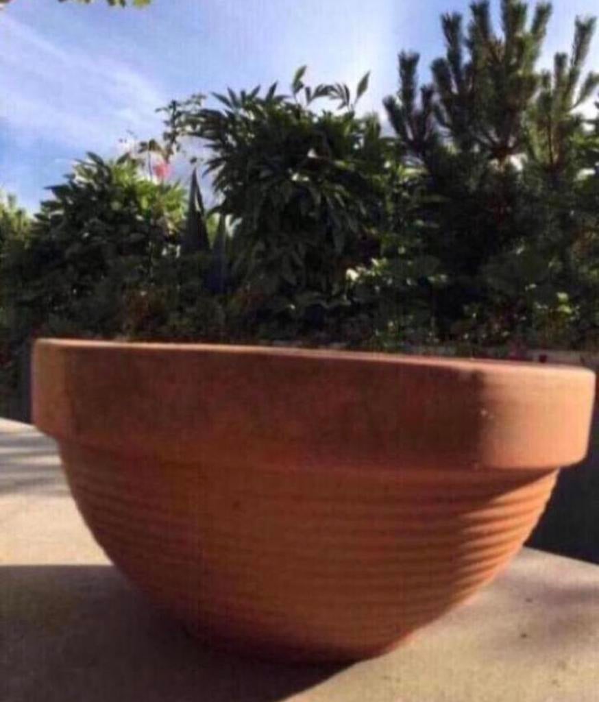 Italiaanse Terracotta Potten Schalen Set sn 4, 30-35cm groot, Tuin en Terras, Bloempotten, Zo goed als nieuw, Terracotta, Binnen