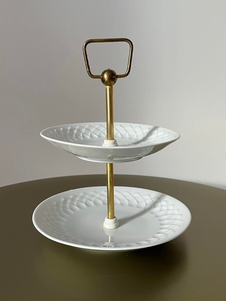 Vintage 70s etagère met Bavaria Germany schaaltjes, Ophalen of Verzenden, Gebruikt