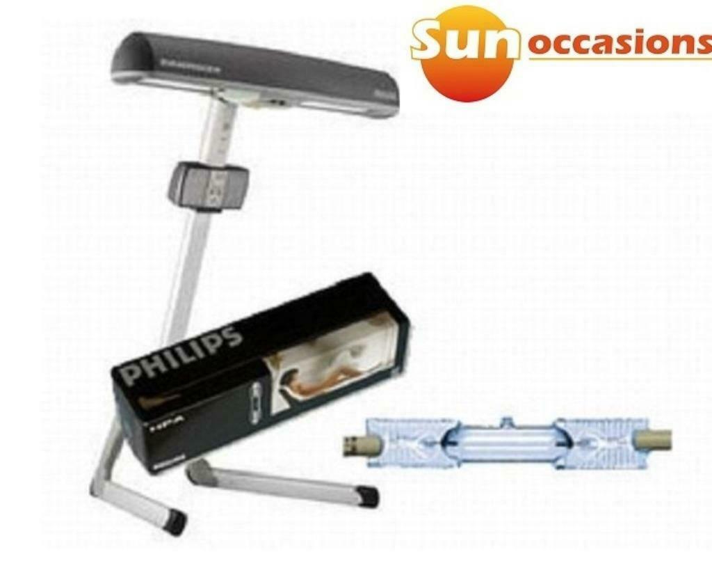 Philips HB 933 + NIEUWE lampen + bezorgen + 2 jaar garantie, Ophalen of Verzenden, Zo goed als nieuw, Zonnebank enkelzijdig, Minder dan 10 lampen