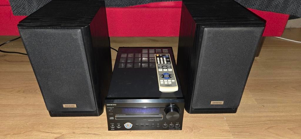 Onkyo CR-315 versterker met Onkyo D-N7BX speakers, Audio, Tv en Foto, Luidsprekers, Zo goed als nieuw, 60 tot 120 watt, Front, Rear of Stereo speakers
