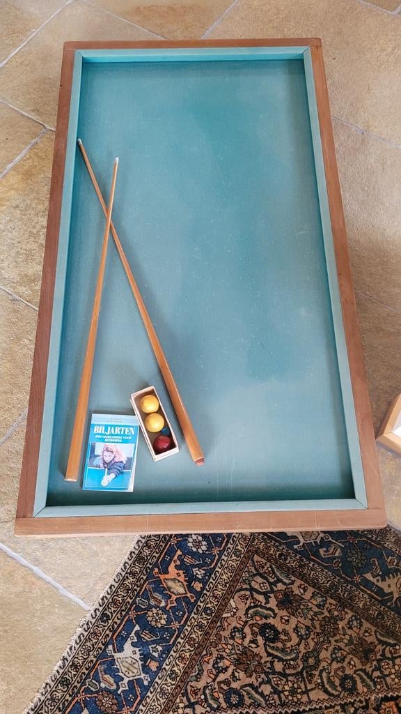 Leuk tafelbiljart 175x95,5 cm met accessoires, Ophalen, Gebruikt, Biljarttafel