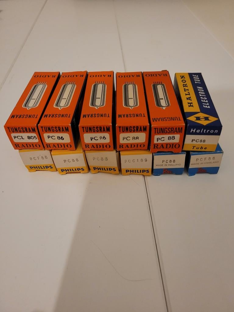 Vintage buizen Collectie - Philips, Tungsram, Haltron, Ophalen, Buis of Buizen