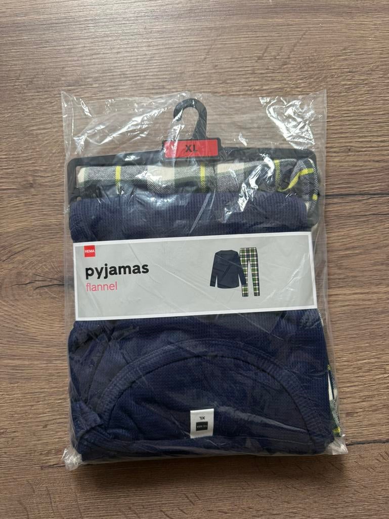 HEMA dames blauwe pyjama flanel ruiten maat XL nieuw, Kleding | Dames, Pyjama's, Nieuw, Maat 46/48 (XL) of groter, Verzenden