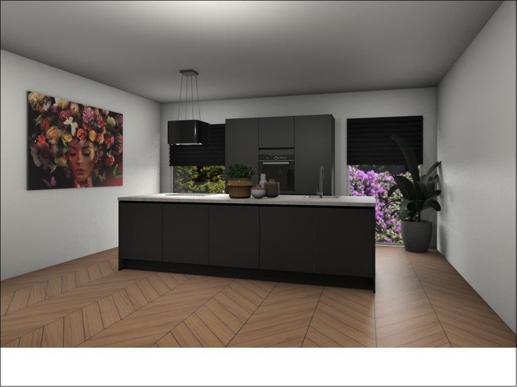 Keuken bestaande uit kastenwand en eiland incl nieuwe app., Ophalen, Overige kleuren, 200 cm of meer, 75 cm of meer