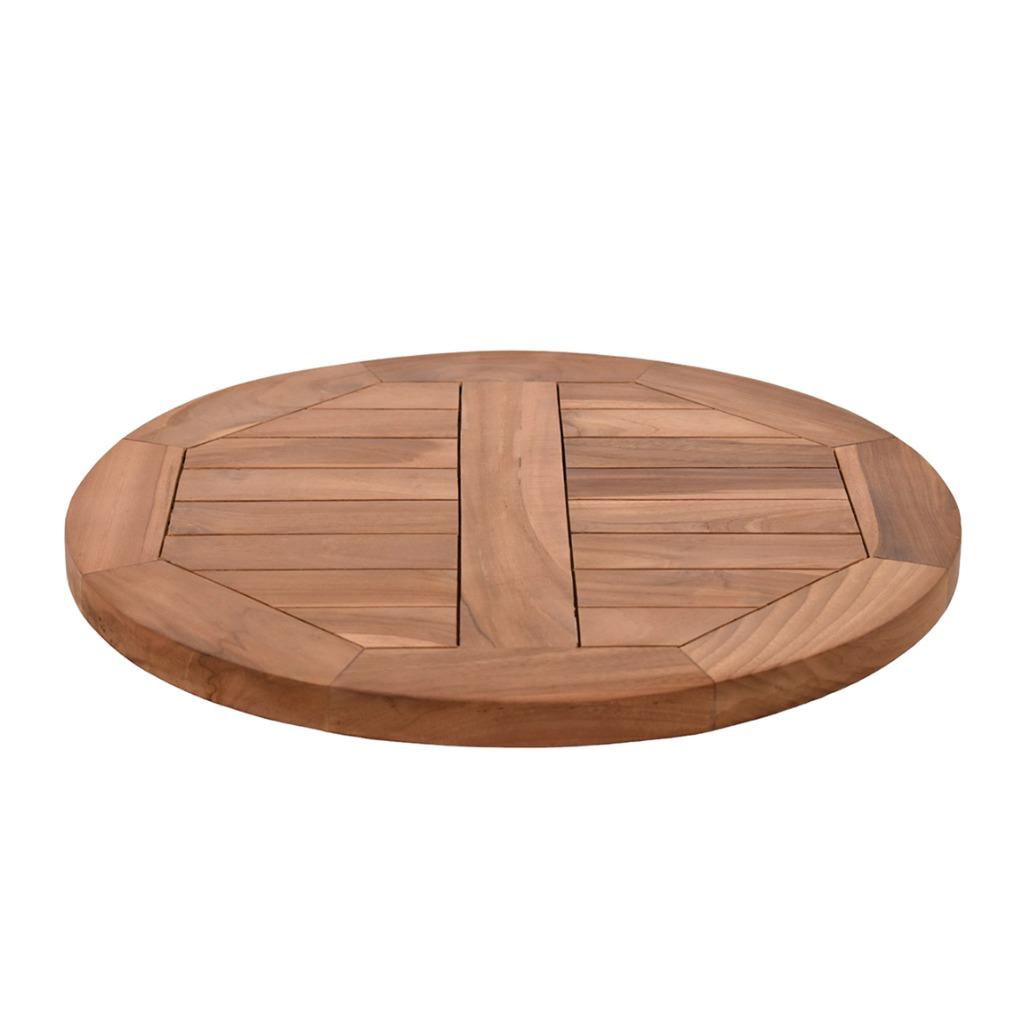 Teakhouten tafelblad rond 50 cm, Ophalen of Verzenden, Nieuw, Rond, Teakhout