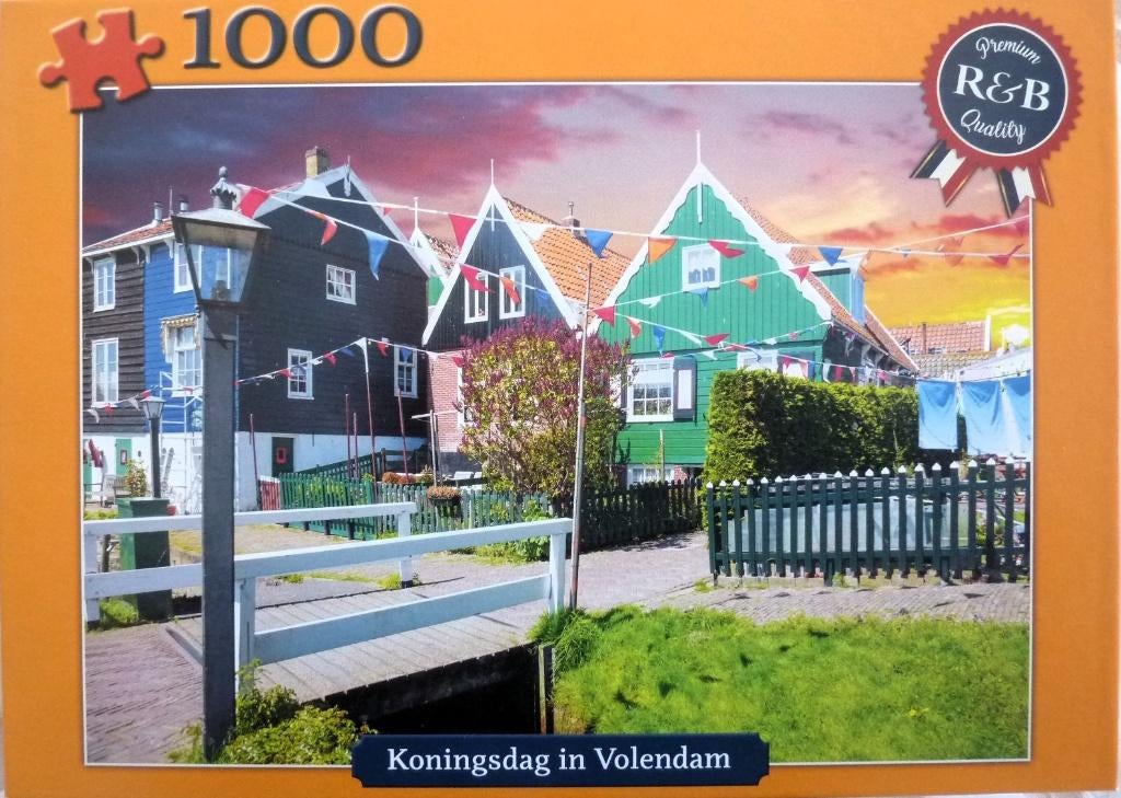 Koningsdag in Volendam., Ophalen, 500 t/m 1500 stukjes, Gebruikt, Legpuzzel