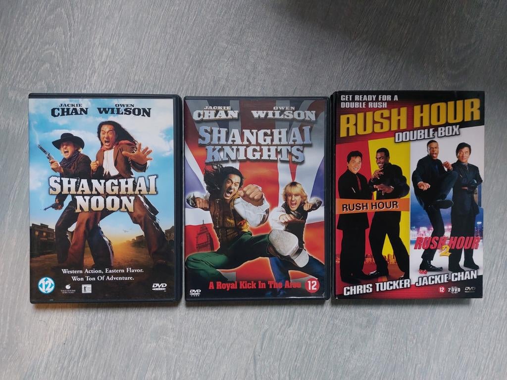 Jackie Chan 4 x DVD, Vanaf 12 jaar, Ophalen of Verzenden, Zo goed als nieuw, Actiekomedie