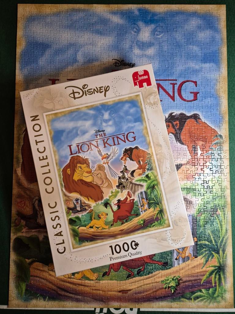 Lion King Puzzel - Jumbo 1000 Stukjes, Ophalen of Verzenden, 500 t/m 1500 stukjes, Zo goed als nieuw, Legpuzzel