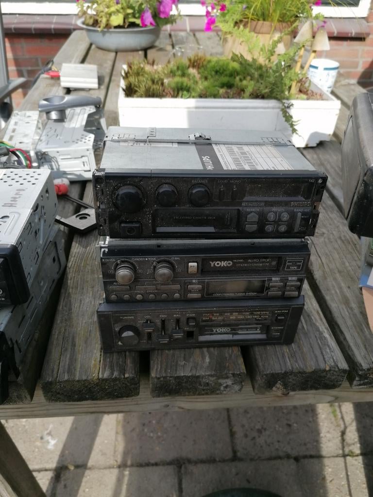 Doos vol vintage autoradio's, Ophalen of Verzenden