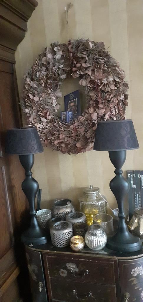 2 zwarte lampen kapjes, Ophalen of Verzenden