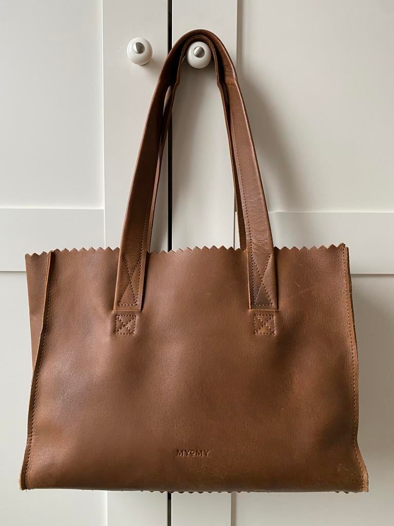 Myomy paperbag handtas bruin, Ophalen, Zo goed als nieuw, Bruin, Handtas