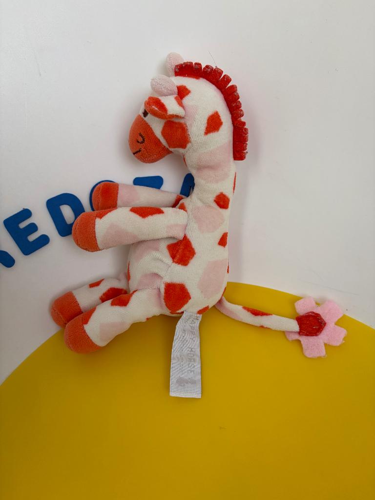 5223 happy horse giraf giraffe oranje klein formaat, Kinderen en Baby's, Speelgoed | Knuffels en Pluche, Ophalen of Verzenden