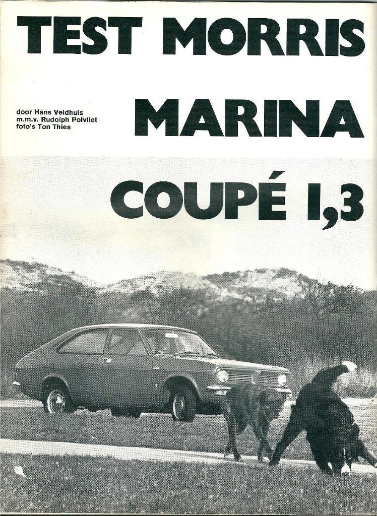 Autovisie Morris Marina 1300 Coupe 1972, Ophalen of Verzenden, Gelezen, Overige merken