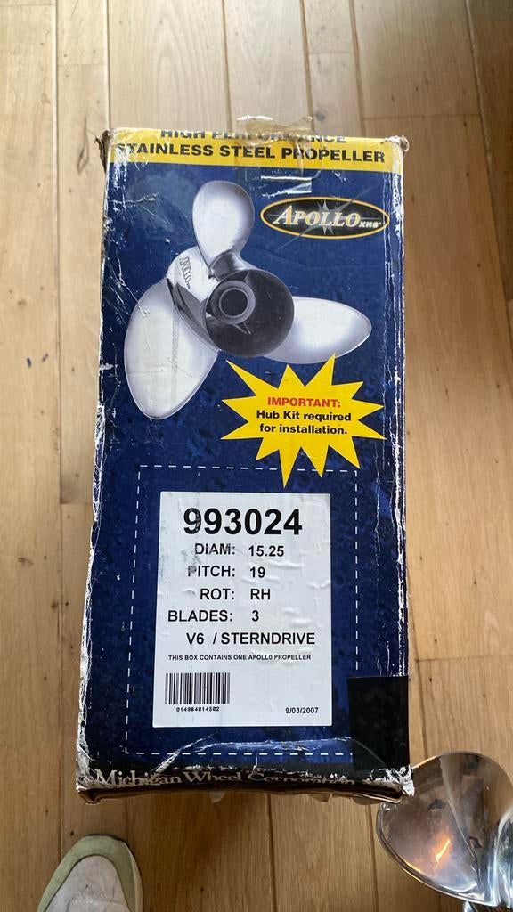 Michigan Wheel Apollo XHS & Apollo XL 3-Blads Schroef, Watersport en Boten, Ophalen of Verzenden, Nieuw, Motor en Techniek, Zeilboot of Motorboot