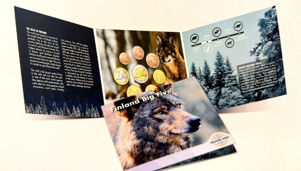 Finland 2026 - Big Five Wolf - World Money Fair - Schaars!, Ophalen of Verzenden, Finland, Overige waardes, Setje