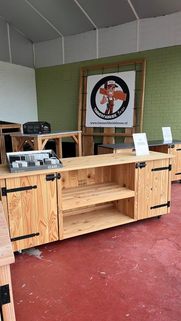 Op voorraad! Buitenkeuken douglas hout, Ophalen of Verzenden, Zo goed als nieuw, Houtskool