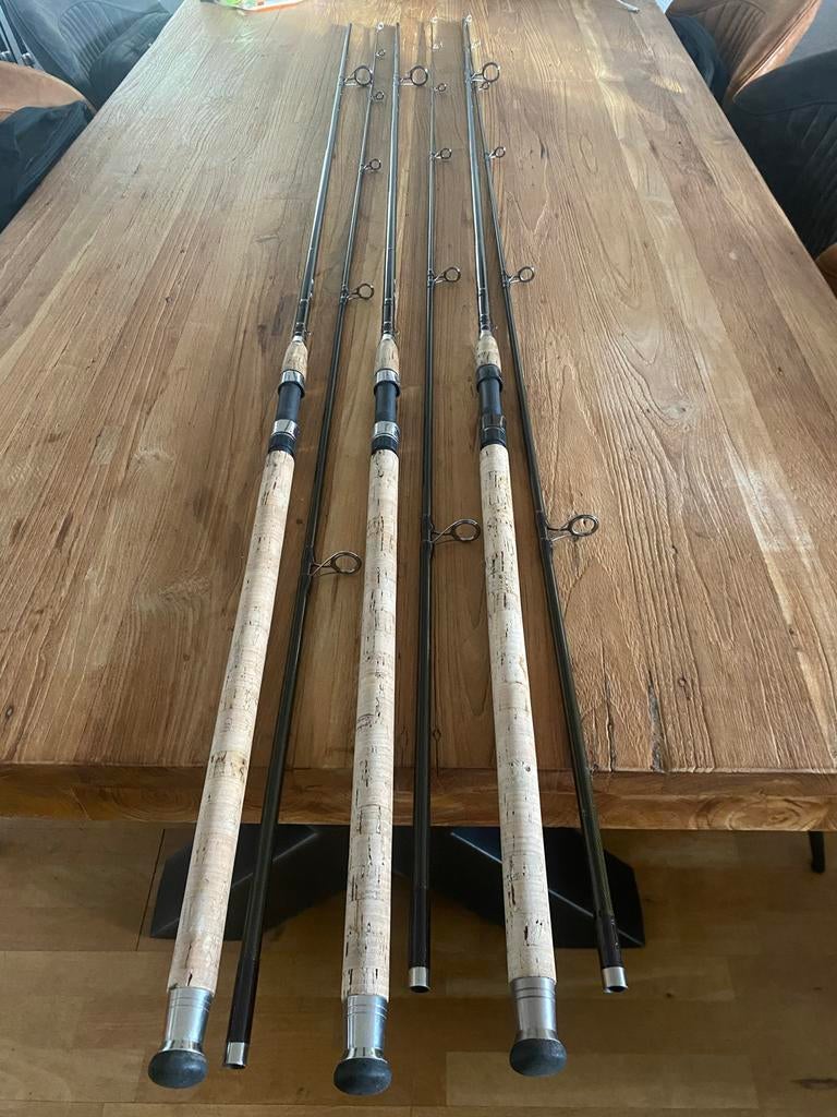 Karperhengels     F4E Dimension Carp 12ft 3stuks, Ophalen, Zo goed als nieuw, Werphengel