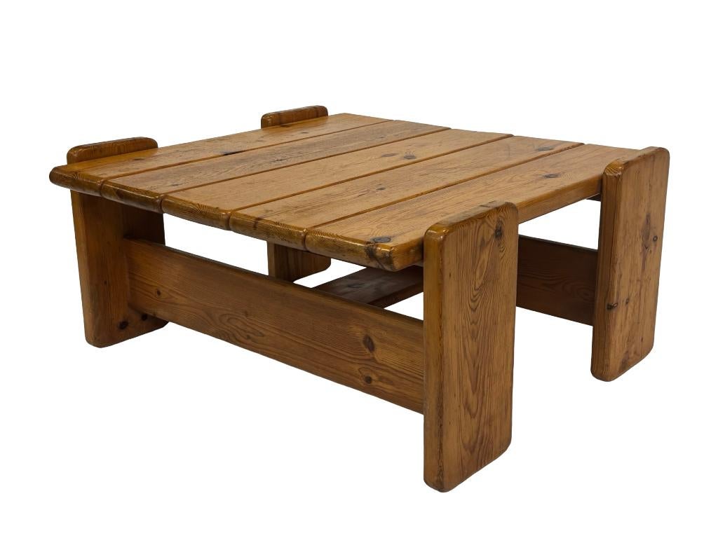 Vintage Salontafel Pinewood Design Jaren 70 Coffee Table