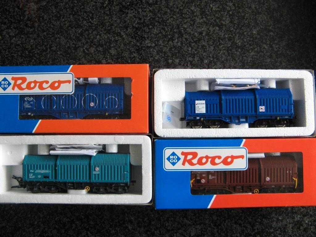 Viertal Nederlandse telescoopwagons Shimmns, Hobby en Vrije tijd, Wisselstroom, Ophalen of Verzenden, NS, Märklin