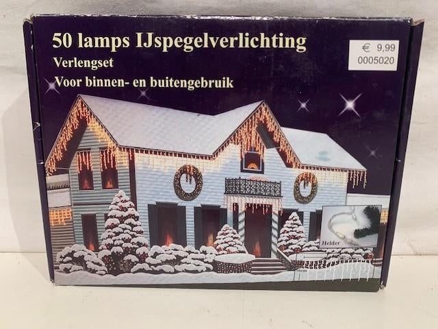 50 lamps ijspegelverlichting verlengset *, Diversen, Kerst, Niet bekend, Niet bekend, Nieuw, Ophalen of Verzenden