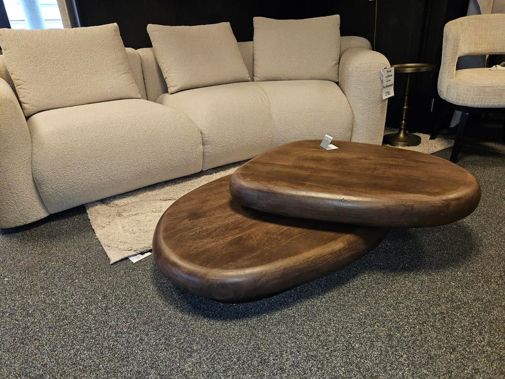 Salontafel KABO licht bruin donker bruin, Ophalen of Verzenden