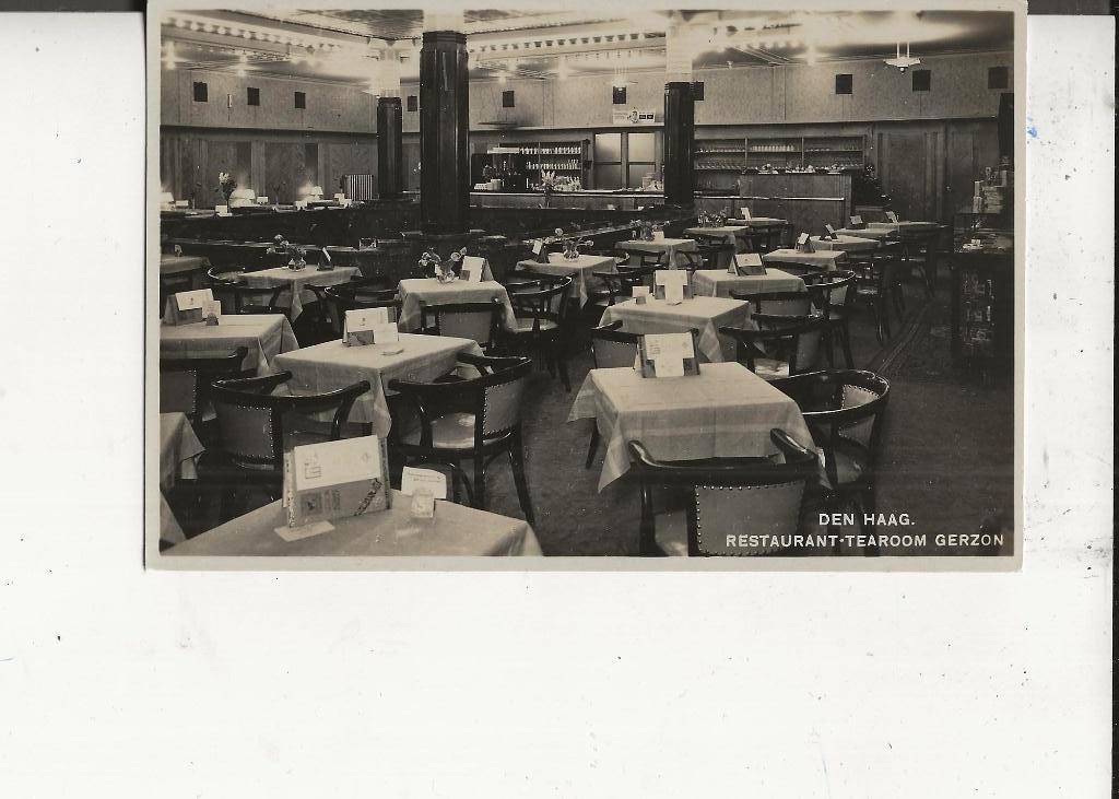 Den Haag Restaurant-Tearoom Gerzon, Ophalen of Verzenden, 1920 tot 1940, Ongelopen, Zuid-Holland