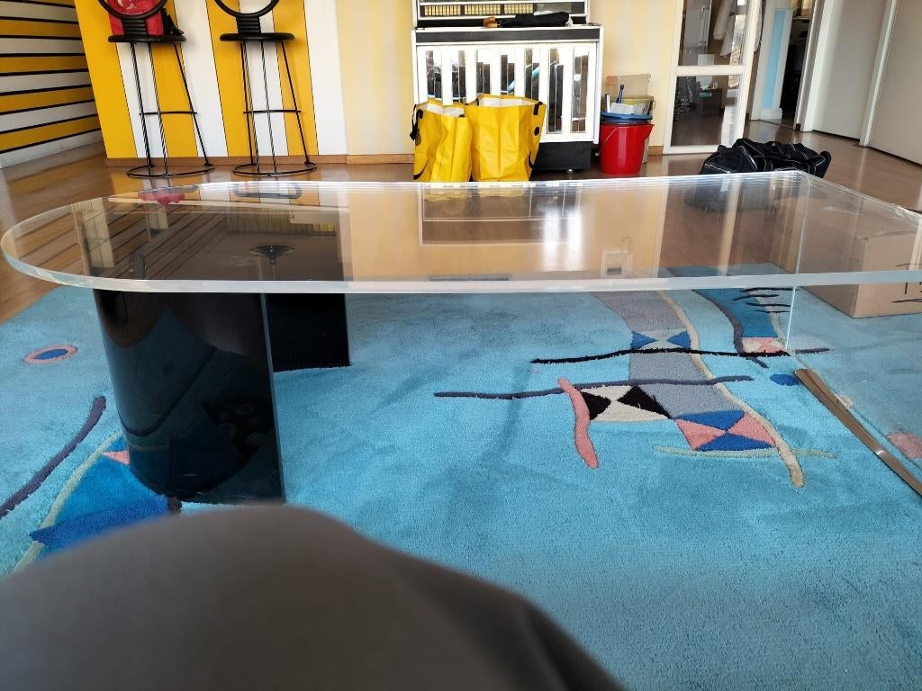 Salontafel, Huis en Inrichting, Ophalen, Kunststof, Gebruikt, 100 tot 150 cm