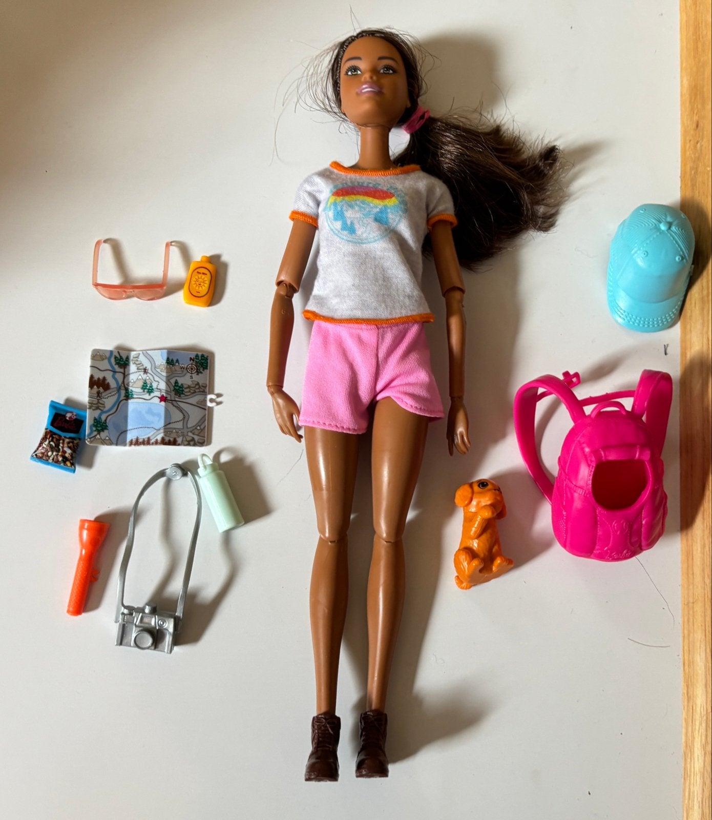 Barbie adventure wandelen Reiziger met hondje en rugzak, Ophalen of Verzenden, Zo goed als nieuw, Barbie