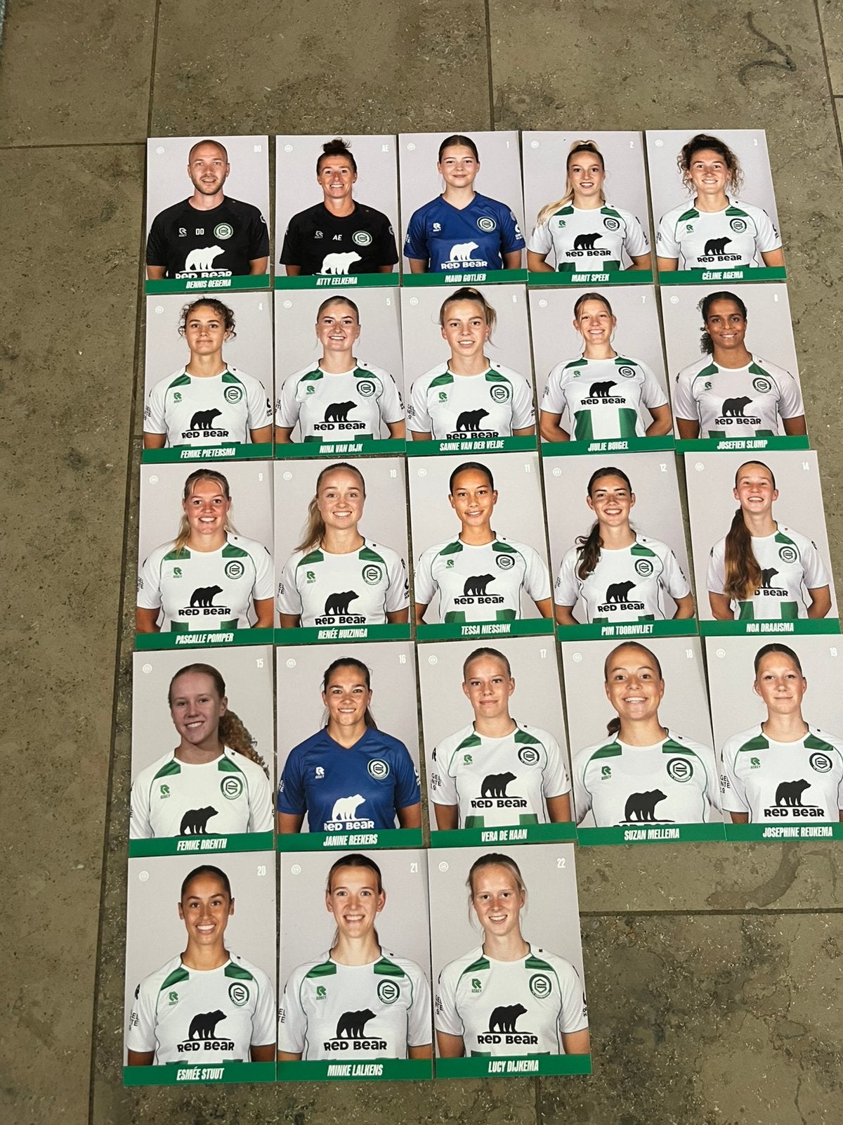 SET FOTO KAARTEN FC GRONINGEN VROUWEN, Ophalen of Verzenden, Zo goed als nieuw, Overige binnenlandse clubs, Spelerskaart