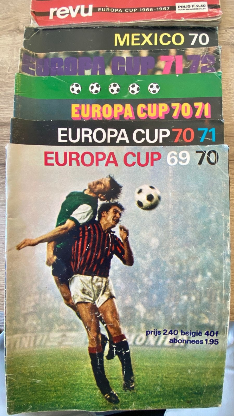 Voetbal tijdschriften Europa Cup jaren '60 en '70, Ophalen of Verzenden, Gebruikt, Overige binnenlandse clubs, Boek of Tijdschrift