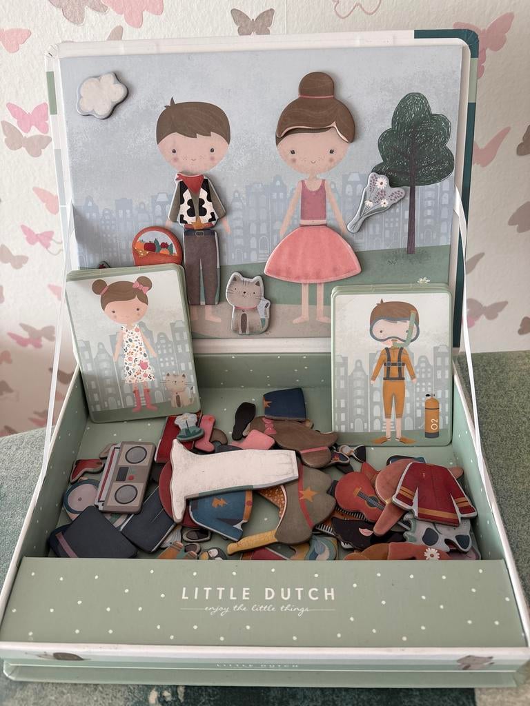 Little Dutch Magnetisch Speelbord Jim & Rosa, Ophalen of Verzenden, Zo goed als nieuw, Poppenhuis