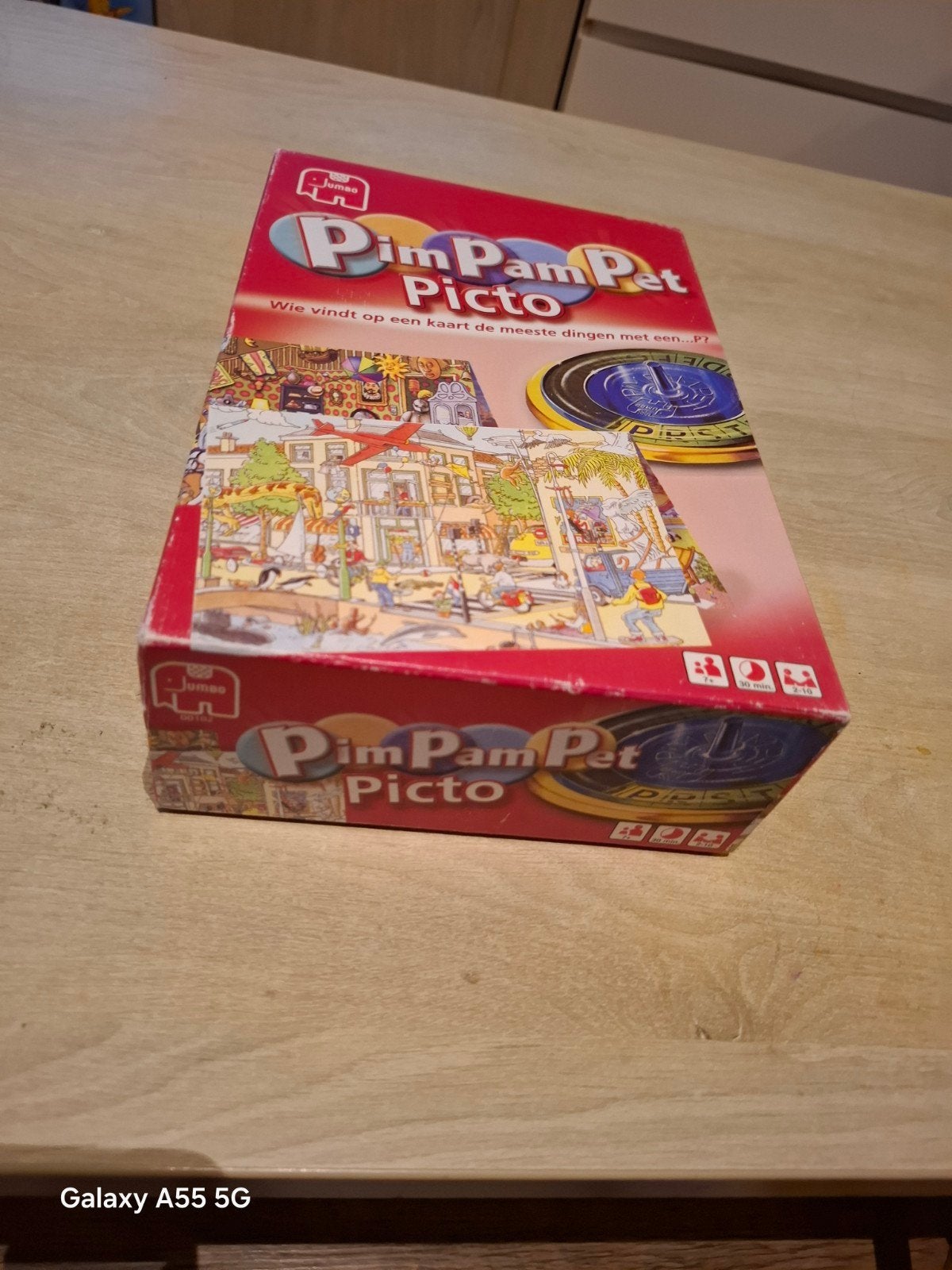 Pim Pam Pet Picto - Jumbo Gezelschapsspel, Hobby en Vrije tijd, Gezelschapsspellen | Bordspellen, Gebruikt, Ophalen of Verzenden