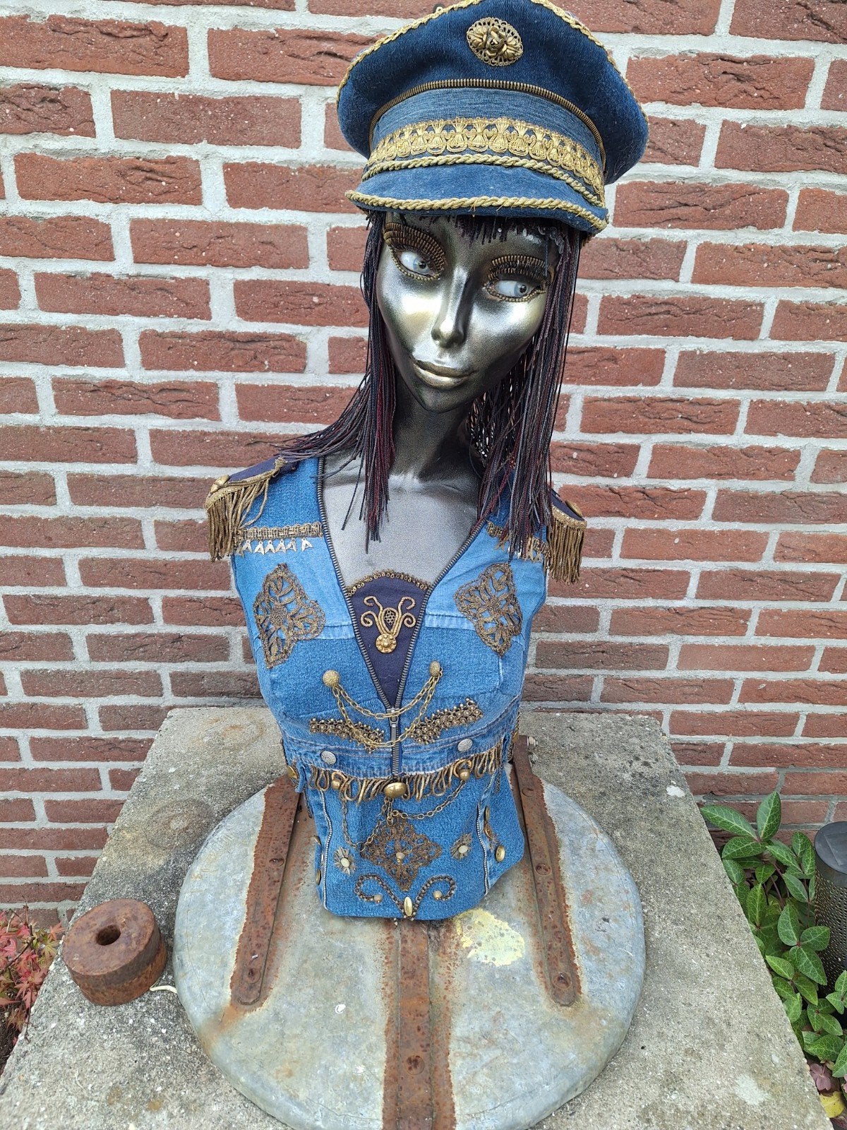 Unieke Steampunk Buste - Handgemaakte Eyecatcher, Ophalen, Buste, 50 - 100 cm, Handgemaakt
