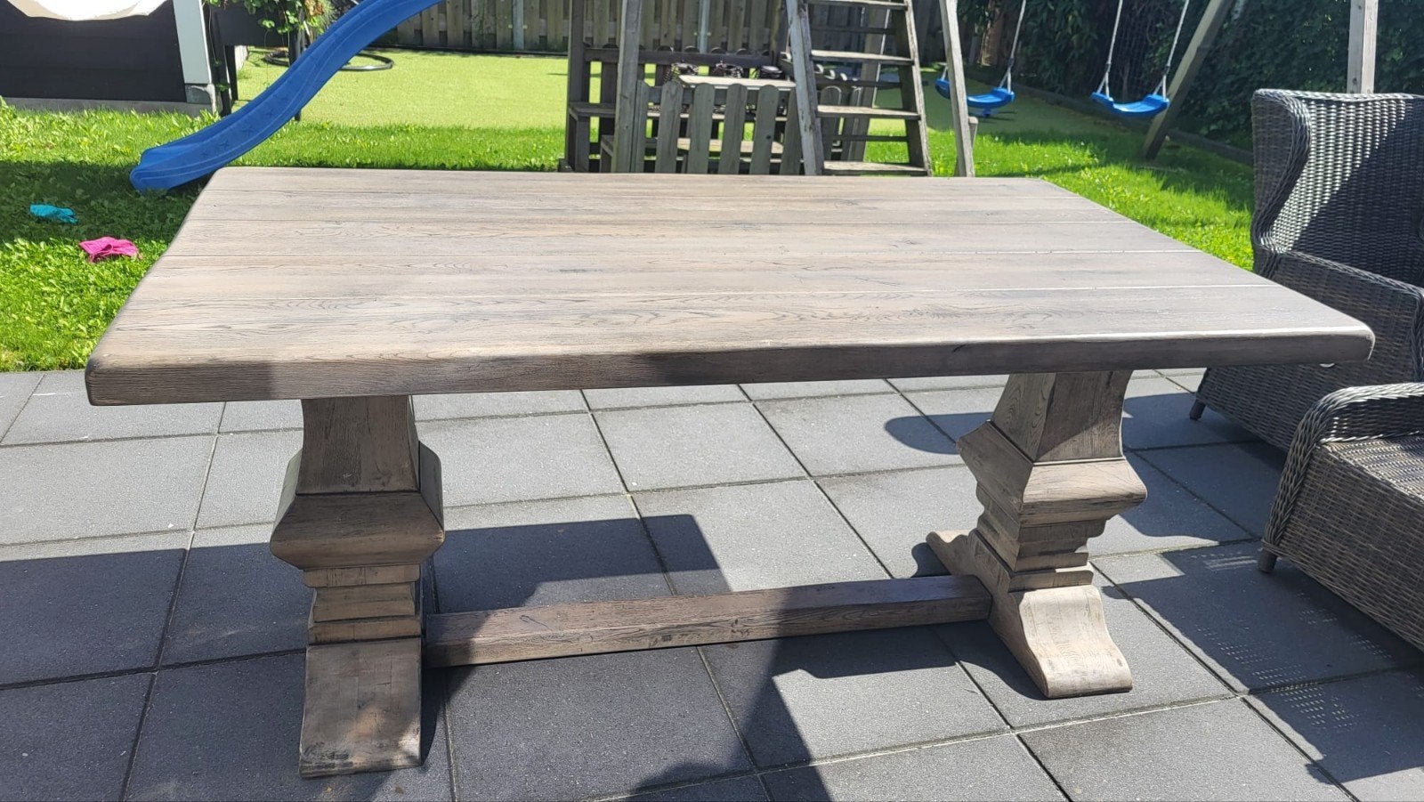 Kloostertafel 180x100cm, 82cm hoog, Huis en Inrichting, Ophalen, Gebruikt, Kloostertafel, 50 tot 100 cm