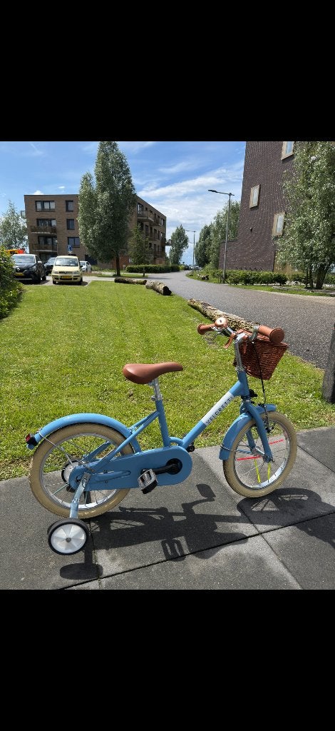 Veloretti Maxi 16" Kinderfiets - Zo goed als nieuw + Extra's, Zijwieltjes, 16 tot 20 inch, Veloretti, Ophalen of Verzenden