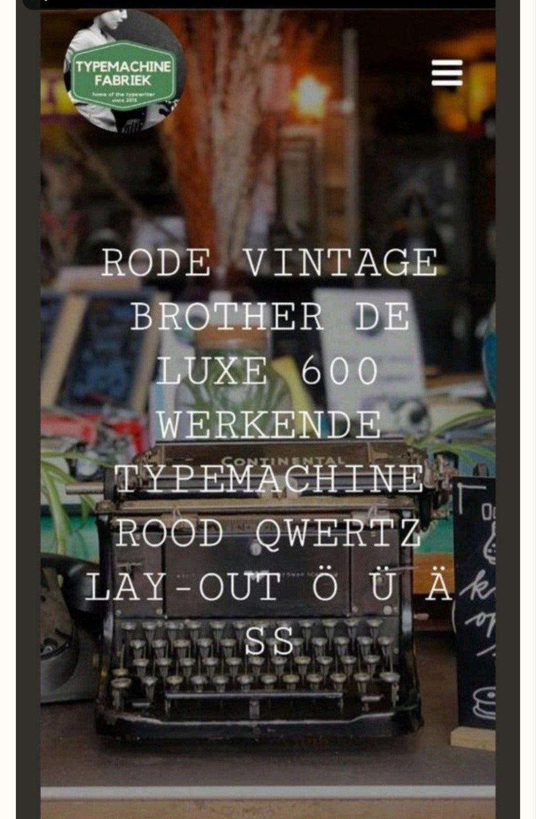 rode vintage brother de luxe 600 typemachine, Diversen, Ophalen of Verzenden