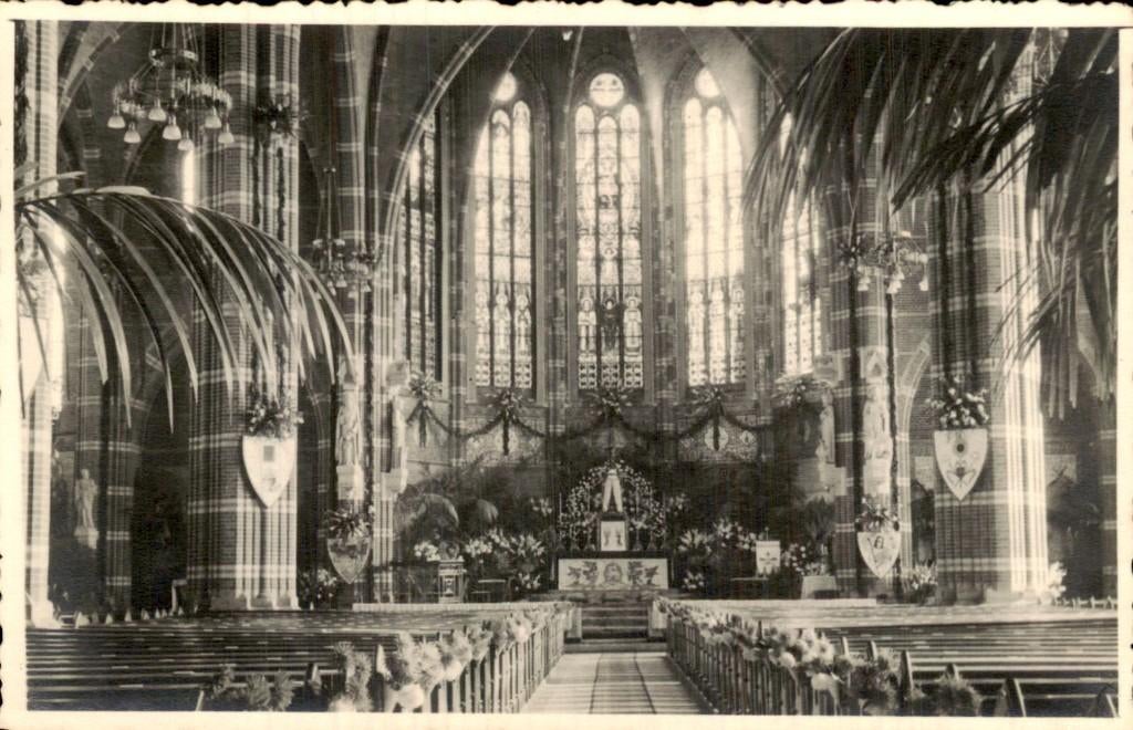 s-Grevenhage - Kerk - Versierd altaar, Ophalen of Verzenden, 1940 tot 1960, Ongelopen, Zuid-Holland