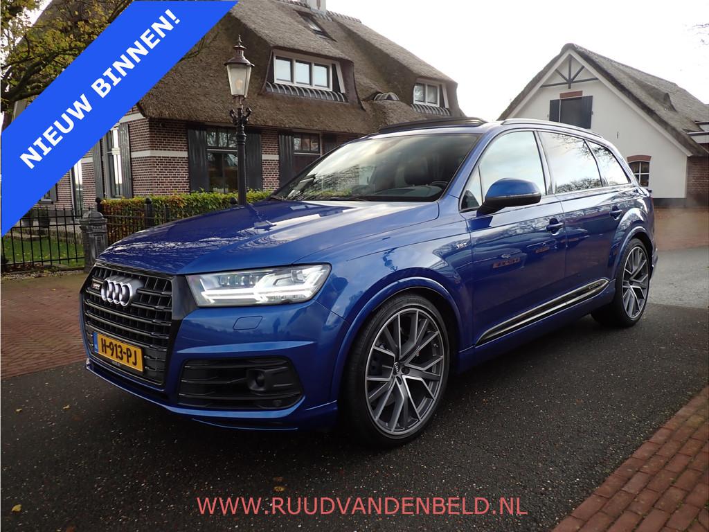 Audi SQ7 4.0TDI QUATTRO 7P/HEADUP/PANODAK/22INCH/4WIEL/NACHT, Auto's, Audi, SQ7, Gebruikt, Blauw, 7 stoelen