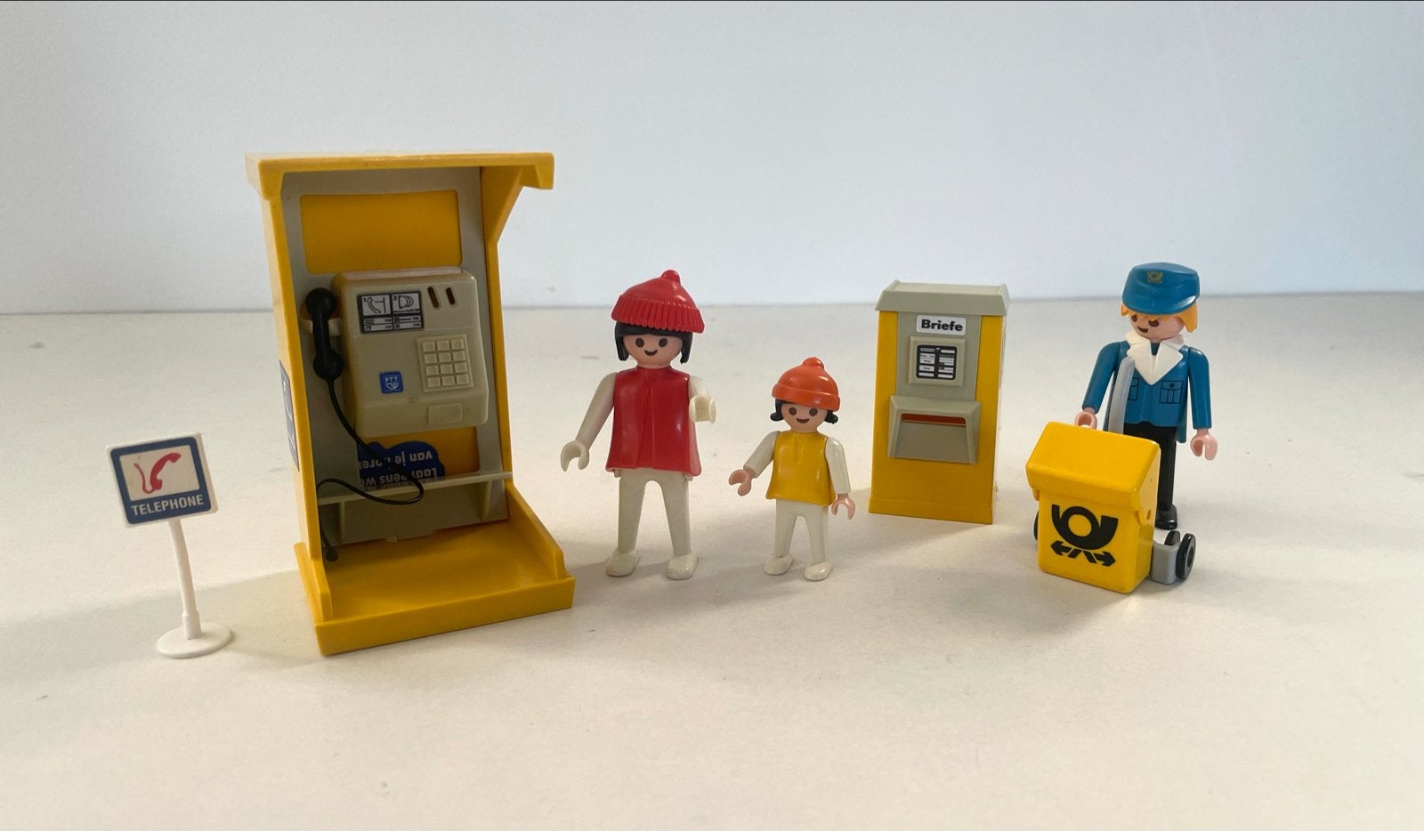 Playmobil Vintage Telefooncel, Brievenbus & Postbode Set, Kinderen en Baby's, Ophalen of Verzenden, Gebruikt