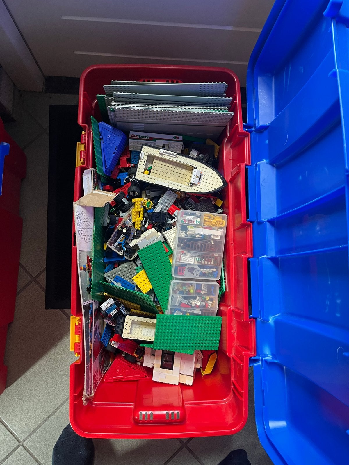 Grote partij LEGO met instructieboekjes en opbergboxen, Gebruikt, Lego, Ophalen of Verzenden, Losse stenen