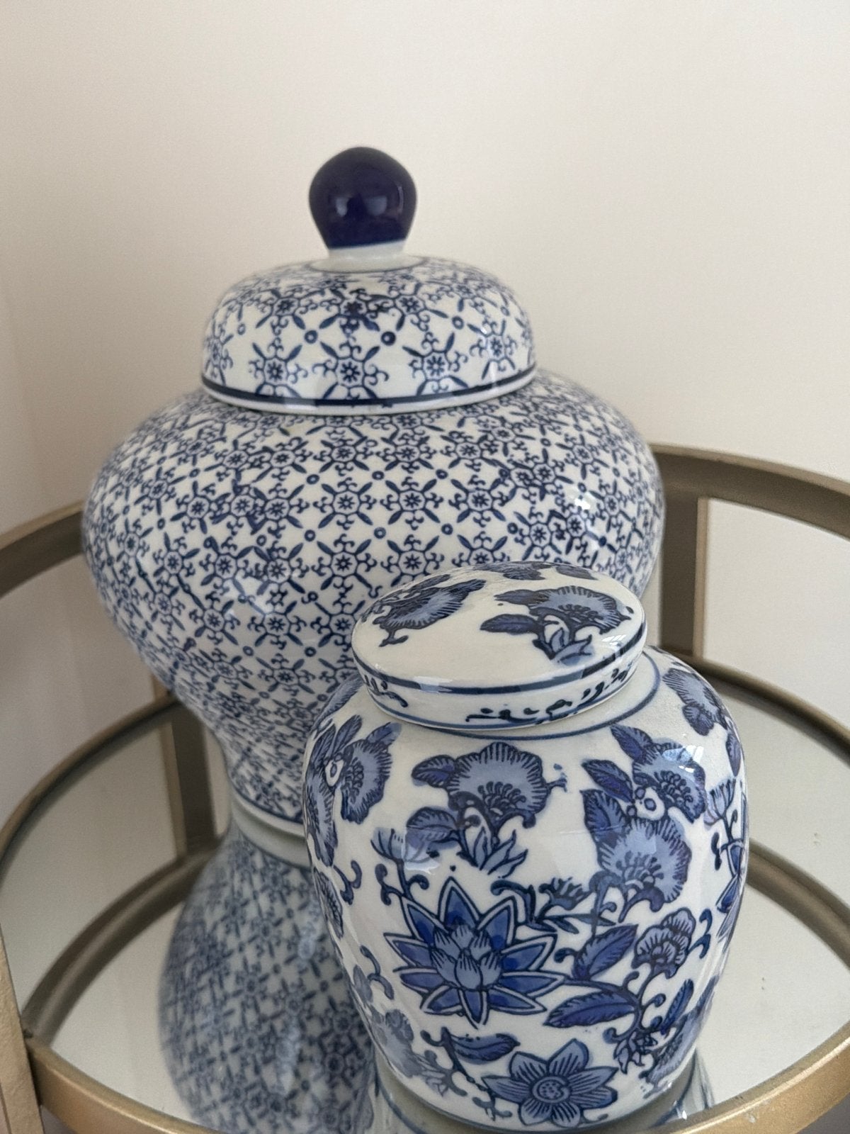 Set van 2 Delfts Blauwe Potten - Decoratieve Vazen, Ophalen of Verzenden