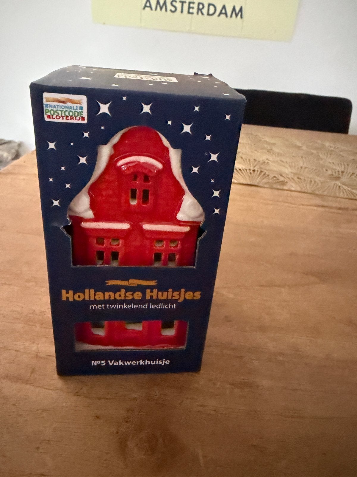 Hollands Huisje No. 5 Vakwerkhuisje met LED-licht, Nieuw, Ophalen of Verzenden, Landelijk, Rood