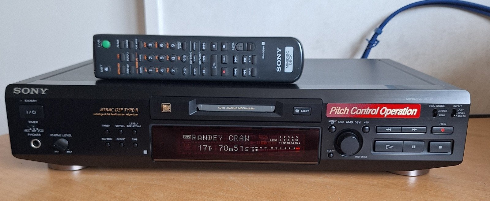 Sony MDS-JE530 Minidisc Deck met afstandsbediening, Ophalen of Verzenden