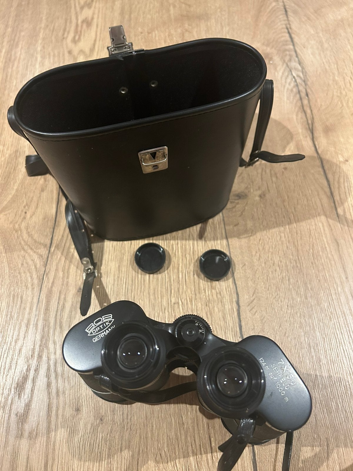 BOB Optik Germany 7x50 verrekijker met originele koffer, Ophalen, Zo goed als nieuw, 8 tot 12x
