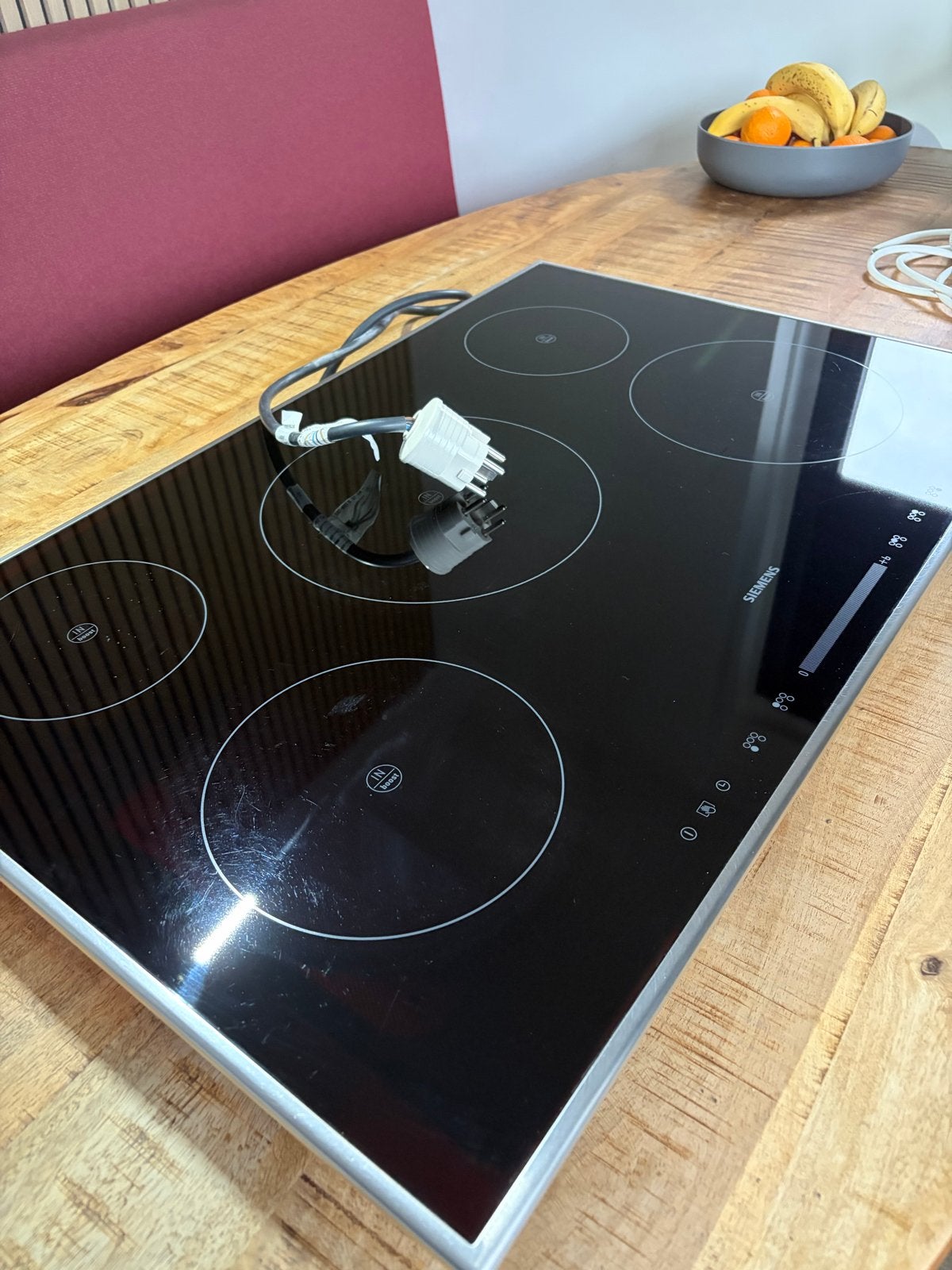 Siemens EH845MM11E Inductiekookplaat - Gebruikt, Witgoed en Apparatuur, Ophalen, Gebruikt, 4 kookzones, Inbouw