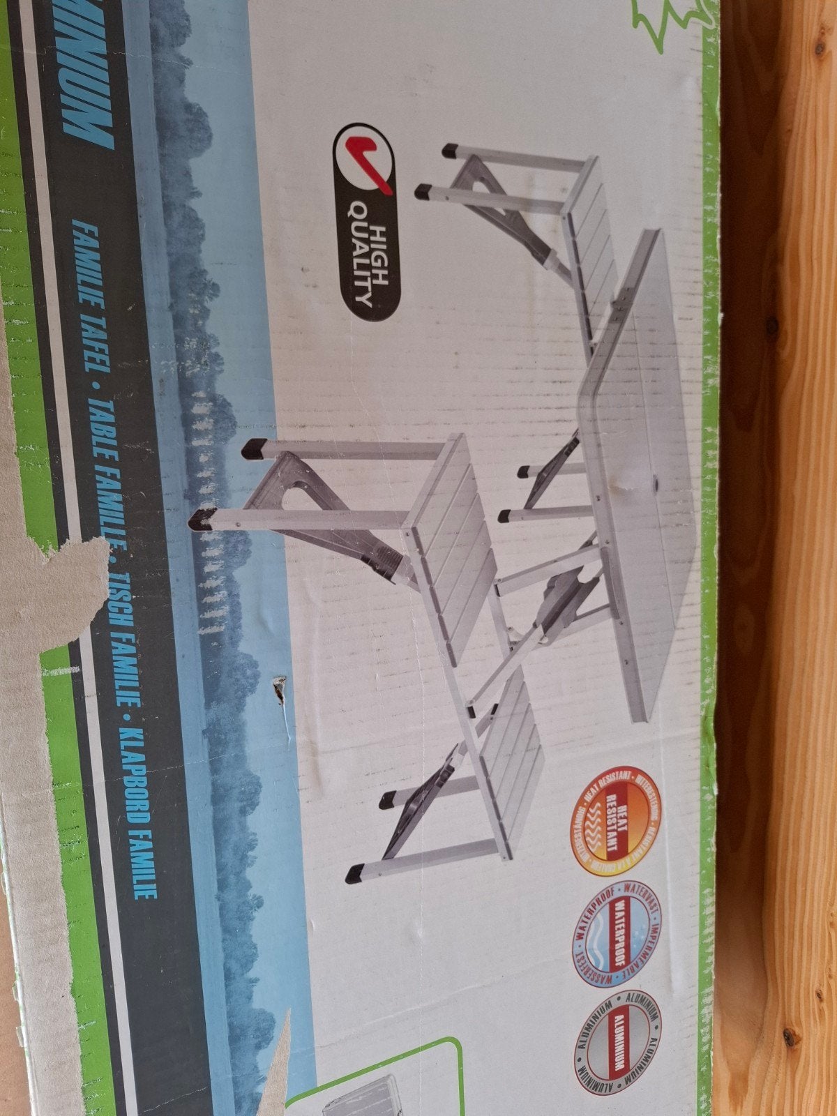 Picknick tafel familie tafel aluminium, Ophalen, Gebruikt, Campingtafel